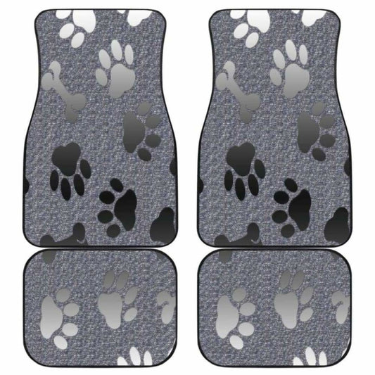 Silver Bones And Paws Cute Car Floor Mat 161012