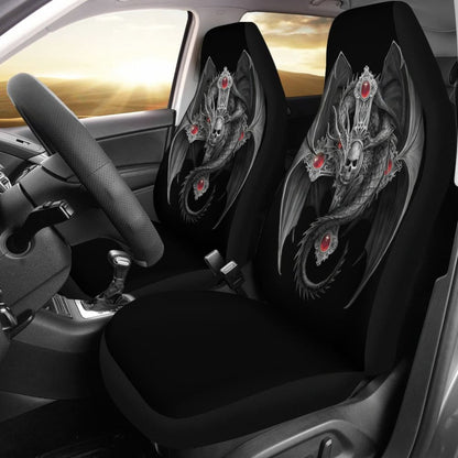 Silver Cross With Celtic Dragon Car Seat Covers 212501 - YourCarButBetter