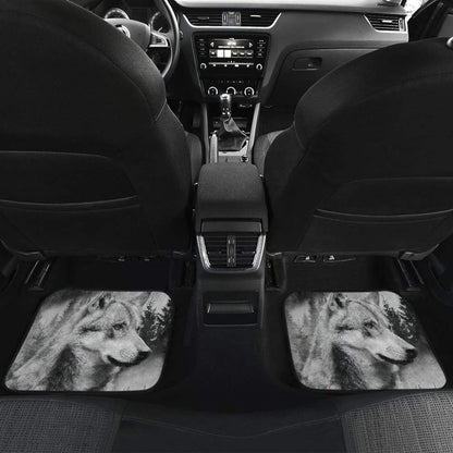 Silver Wolf and Tree Car Floor Mats 212302