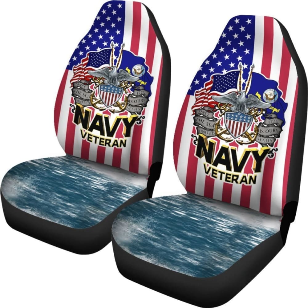 Since 1775 The Sea Is Ours United States Navy Veteran Car Seat Covers 550317 - YourCarButBetter