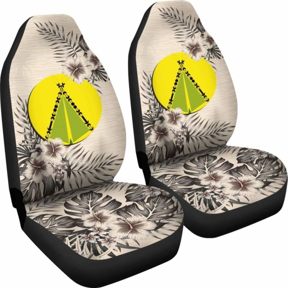 (Sivage) Wallis And Futuna Car Seat Covers The Beige Hibiscus (Set Of Two) 7 232125 - YourCarButBetter