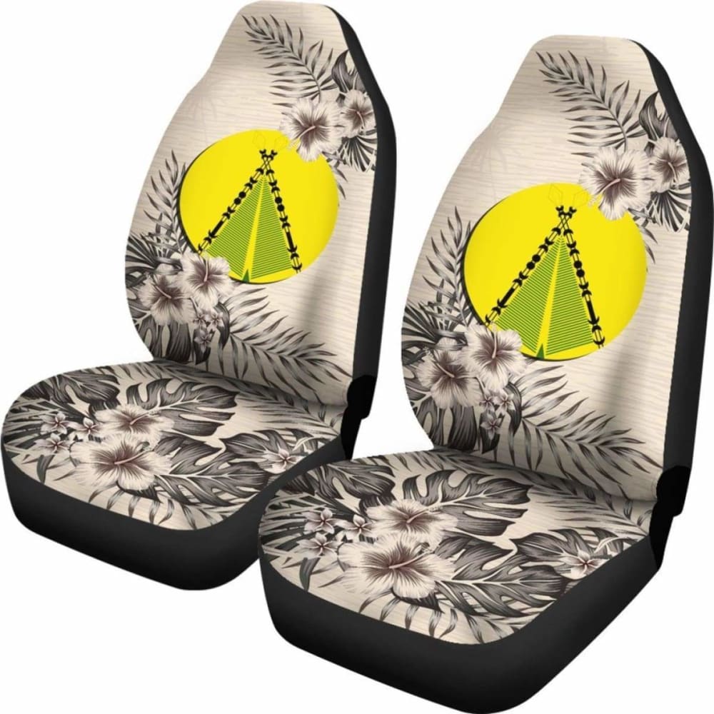 (Sivage) Wallis And Futuna Car Seat Covers The Beige Hibiscus (Set Of Two) 7 232125 - YourCarButBetter