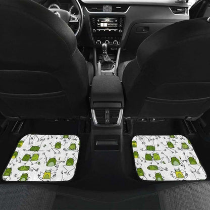Sketch Funny Frog Pattern Front And Back Car Mats 154230 - YourCarButBetter