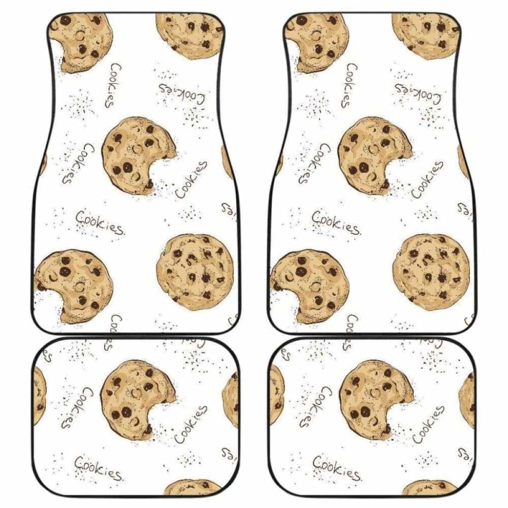 Sketch Style Cookie Pattern Front And Back Car Mats 103406 - YourCarButBetter
