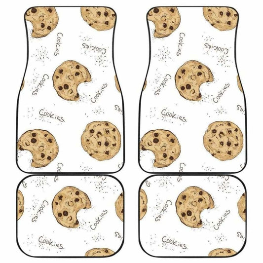 Sketch Style Cookie Pattern Front And Back Car Mats 103406 - YourCarButBetter