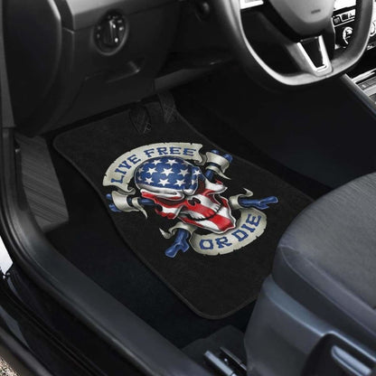 Skull American Live Free or Die Car Floor Mats 211103