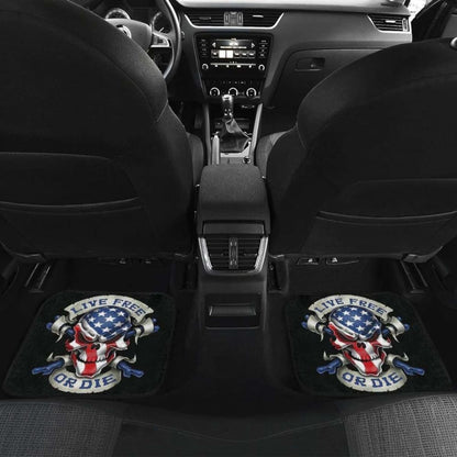 Skull American Live Free or Die Car Floor Mats 211103