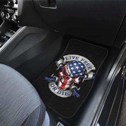 Skull American Live Free or Die Car Floor Mats 211103