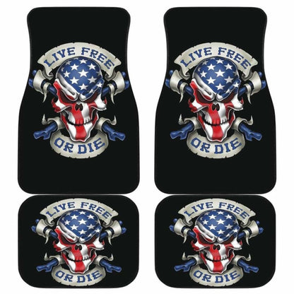 Skull American Live Free or Die Car Floor Mats 211103