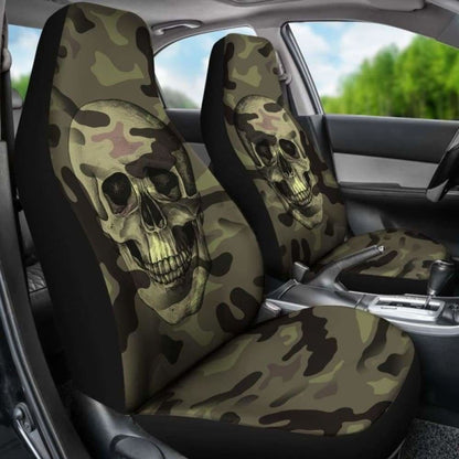 Skull Camo Pattern Car Seat Covers 112608