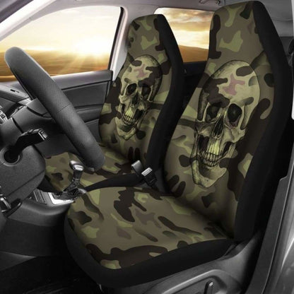 Skull Camo Pattern Car Seat Covers 112608