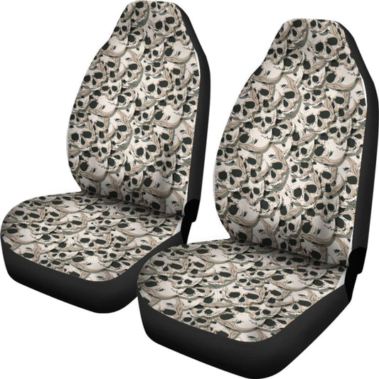 Skull Gift 3D Skull Car Seat Covers 093223 - YourCarButBetter