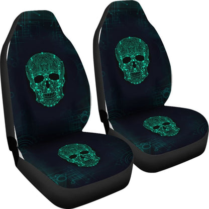 Skull Gift Polyester Fabric 3D Skull Car Seat Covers 093223 - YourCarButBetter