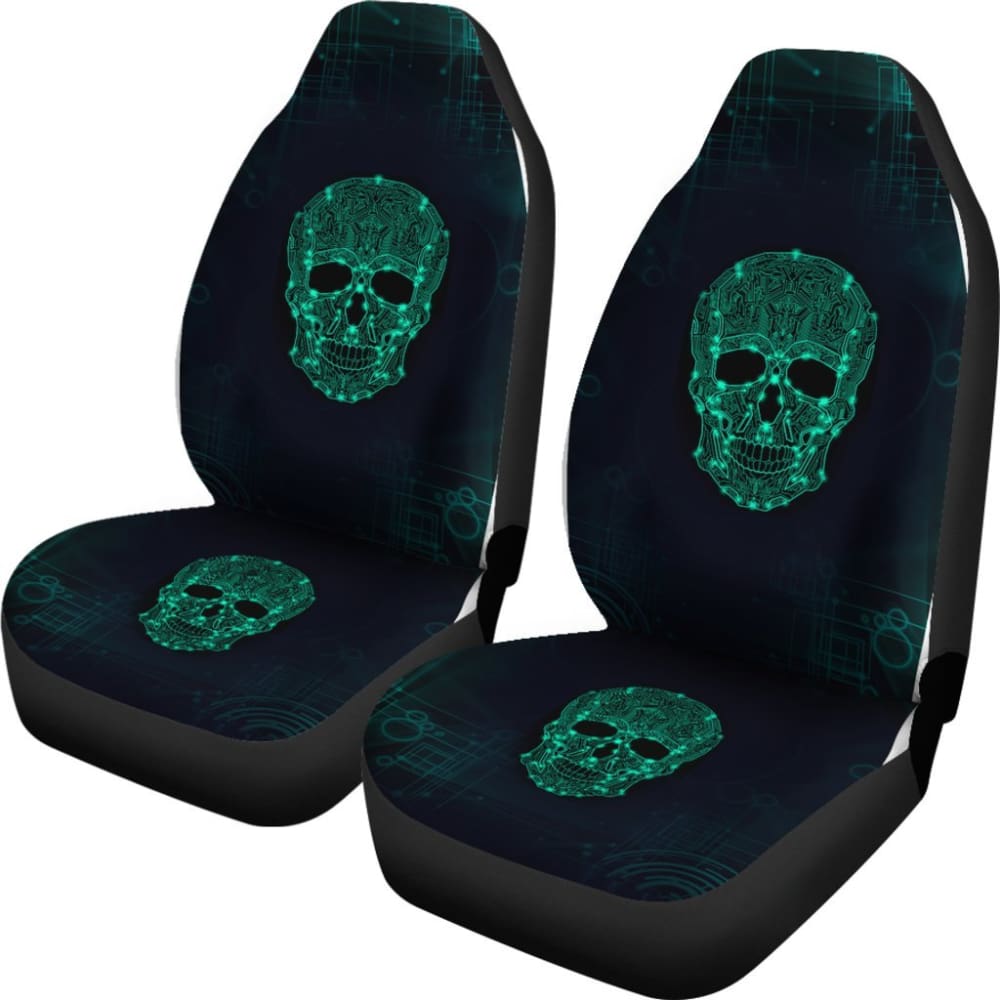 Skull Gift Polyester Fabric 3D Skull Car Seat Covers 093223 - YourCarButBetter