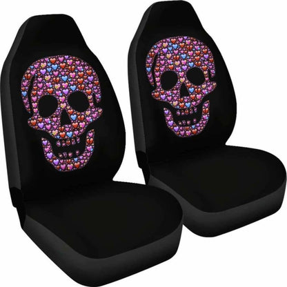 Skull lentines Heart Car Seat Covers Amazing Gift Ideas 174914 - YourCarButBetter