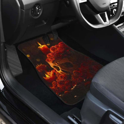 Skull Rose & Candles Car Floor Mats 103406 - YourCarButBetter