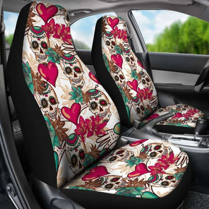 Skulls And Hearts Car Seat Cover 174914 - YourCarButBetter