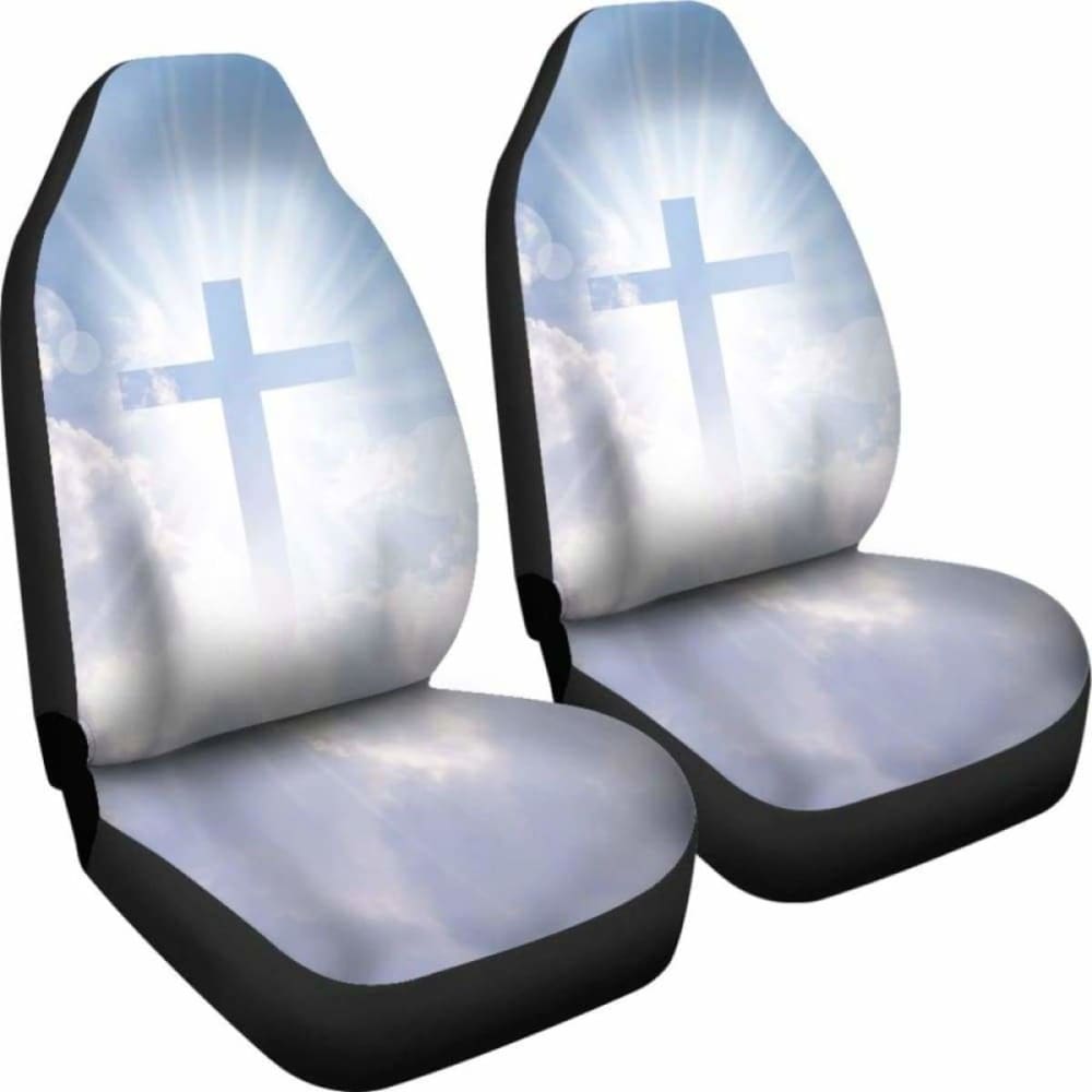 Sky Blue Cross In Clouds Car Seat Covers 160905