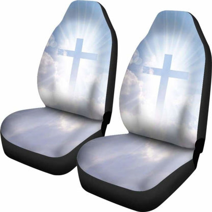 Sky Blue Cross In Clouds Car Seat Covers 160905