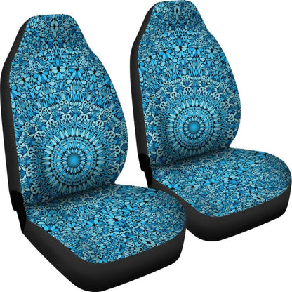 Sky Blue Mandala Car Seat Covers 093223 - YourCarButBetter