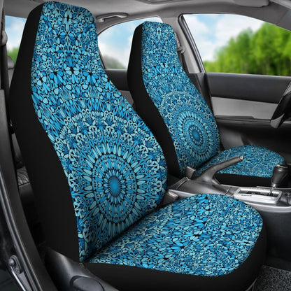 Sky Blue Mandala Car Seat Covers 093223 - YourCarButBetter