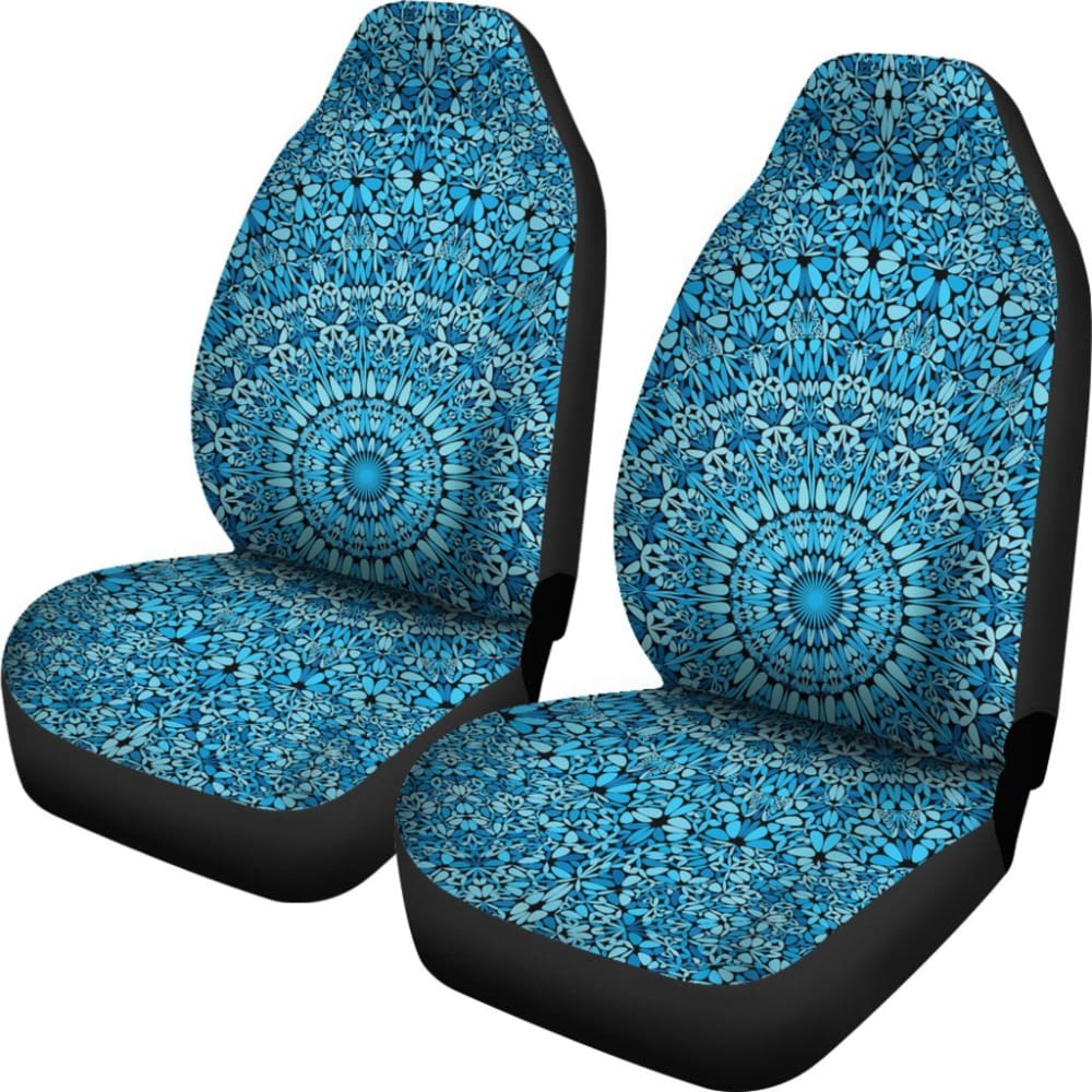 Sky Blue Mandala Car Seat Covers 093223 - YourCarButBetter