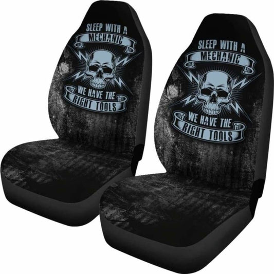 Sleep With A Mechanic Car Seat Covers 174914 - YourCarButBetter