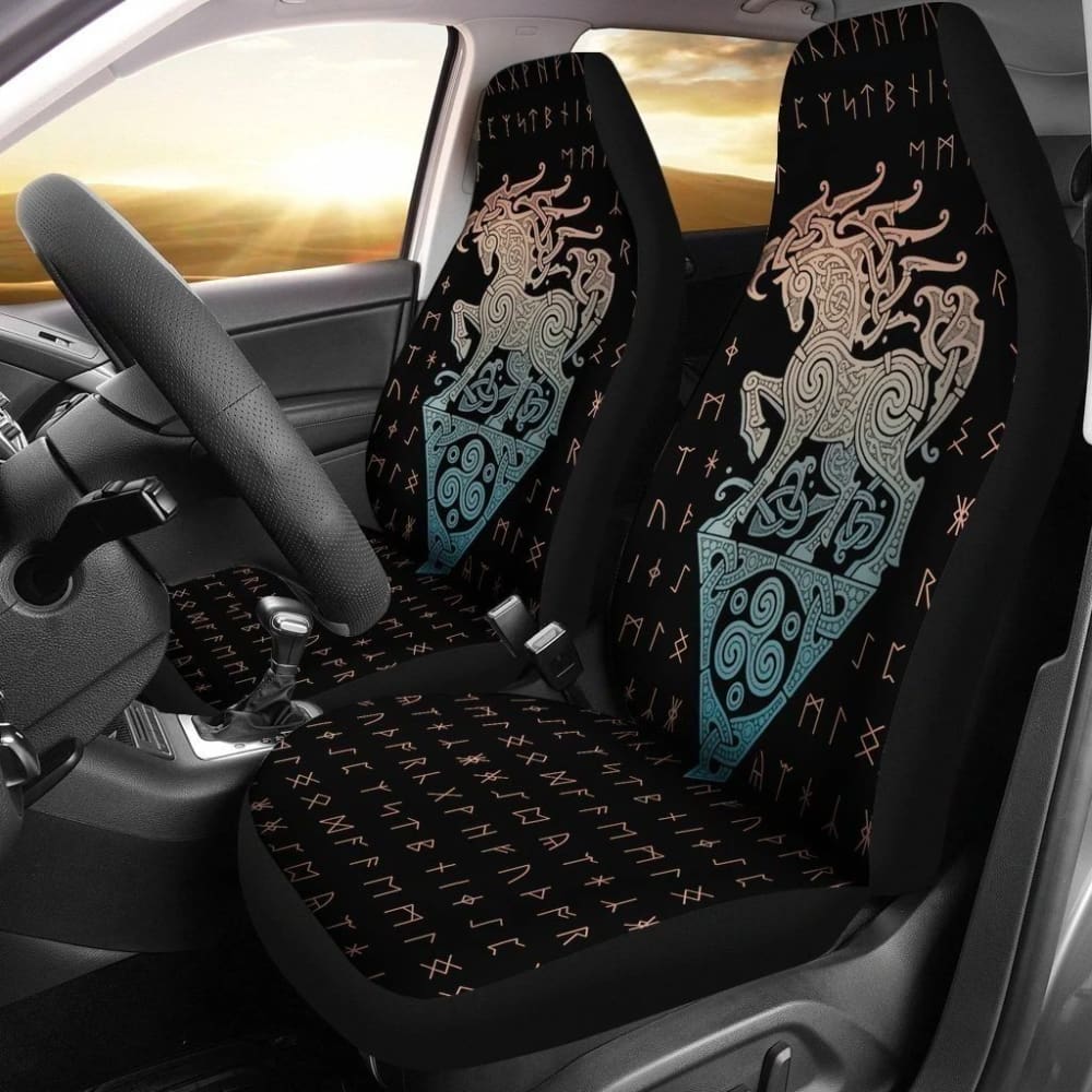 Sleipnir Odin’S Steed Viking Car Seat Covers Gift Idea 093223 - YourCarButBetter