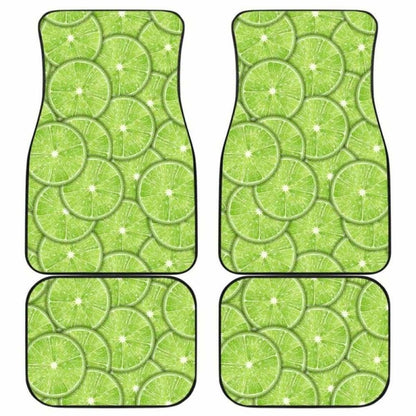 Slices Of Lime Pattern Front And Back Car Mats 194013 - YourCarButBetter