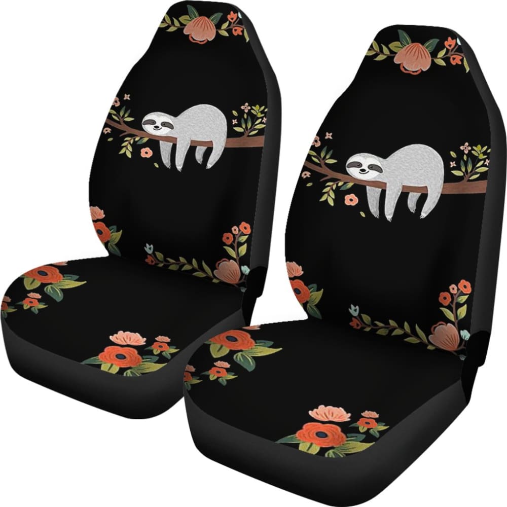 Sloth And Lazy Mission Fall In Sleep Car Seat Covers 211001 - YourCarButBetter