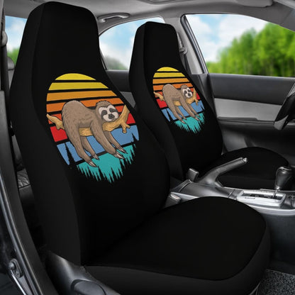 Sloth In Lazy World And Nothing Matter Car Seat Covers 211001 - YourCarButBetter