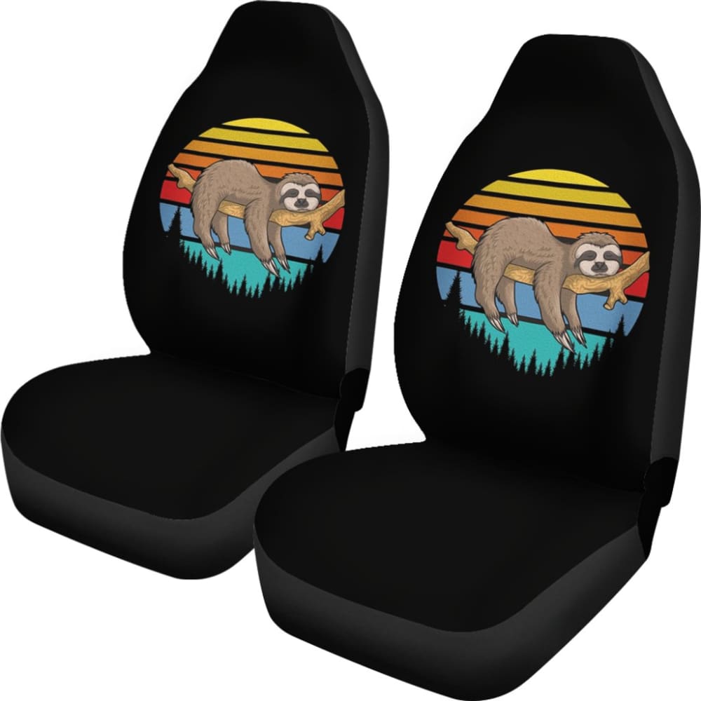 Sloth In Lazy World And Nothing Matter Car Seat Covers 211001 - YourCarButBetter