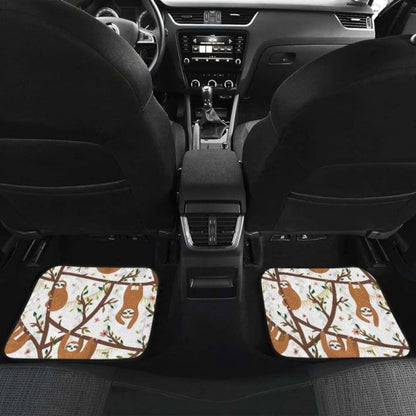 Sloths Hanging On The Tree Pattern Front And Back Car Mats 144902