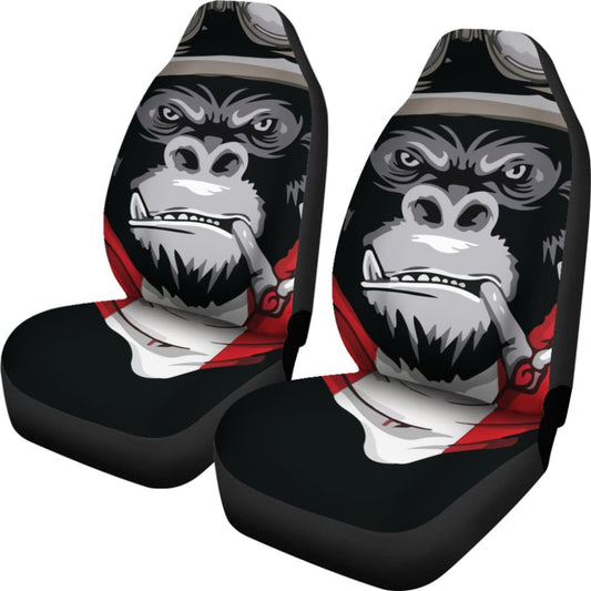 Smoke Monkey Car Seat Covers Custom Animal Car Accessories 211305 - YourCarButBetter