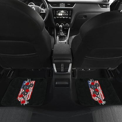 Snake And Flower Custom Design American Flag Style Car Floor Mats 212109 - YourCarButBetter