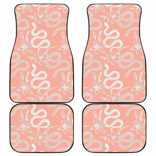 Snake Lilies Flower Pattern Front And Back Car Mats 232125 - YourCarButBetter