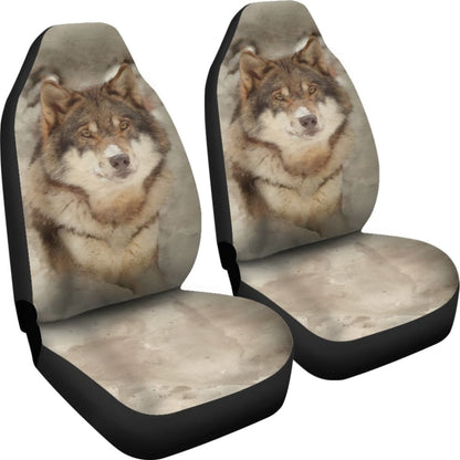 Snow Wolf Car Seat Covers 174510 - YourCarButBetter