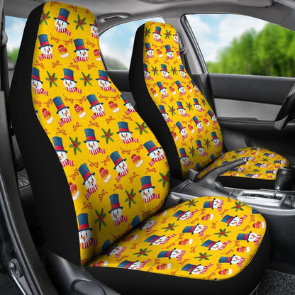 Snowman Pattern Car Seat Covers Car Decoration 211903 - YourCarButBetter