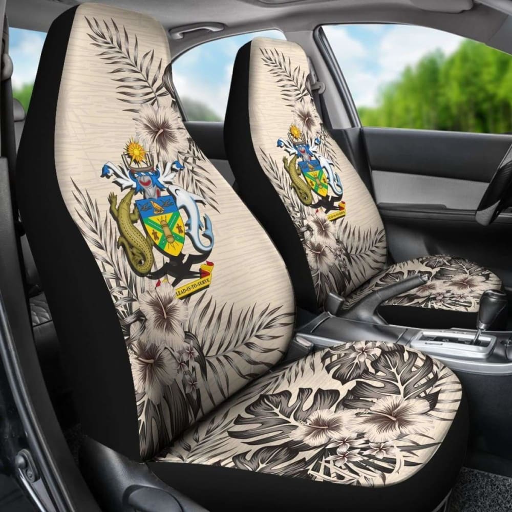 Solomon Islands Car Seat Covers The Beige Hibiscus (Set Of Two) 7 232125 - YourCarButBetter