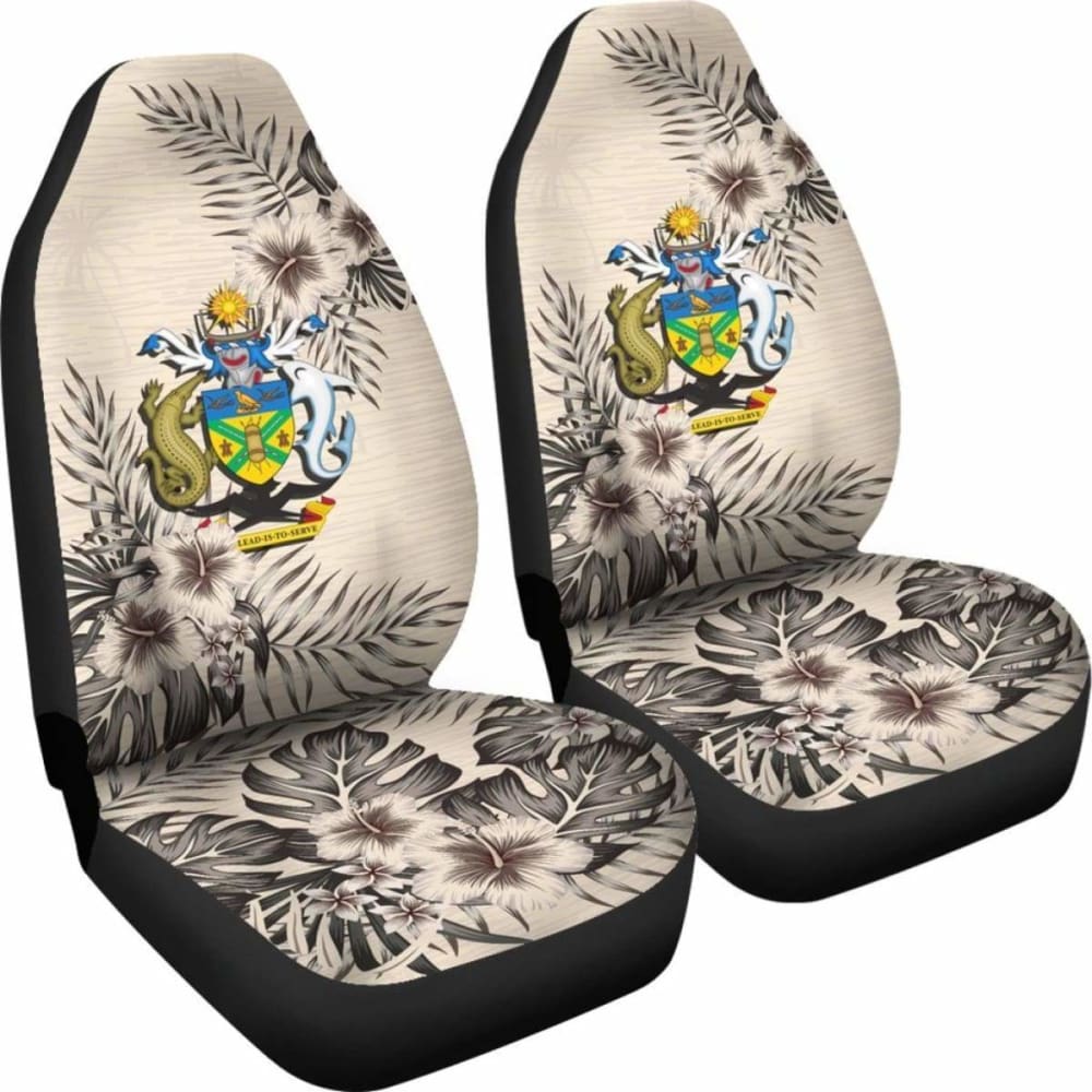 Solomon Islands Car Seat Covers The Beige Hibiscus (Set Of Two) 7 232125 - YourCarButBetter