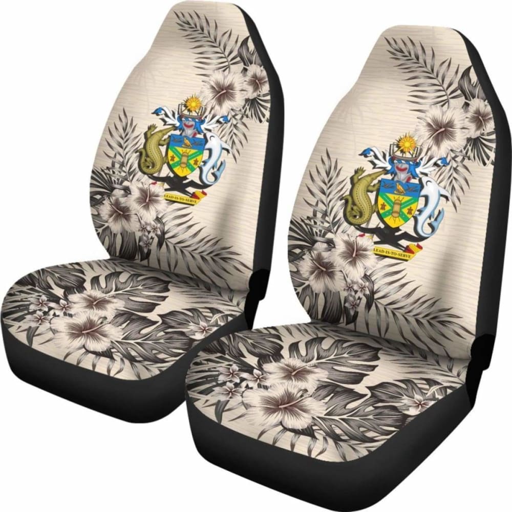 Solomon Islands Car Seat Covers The Beige Hibiscus (Set Of Two) 7 232125 - YourCarButBetter