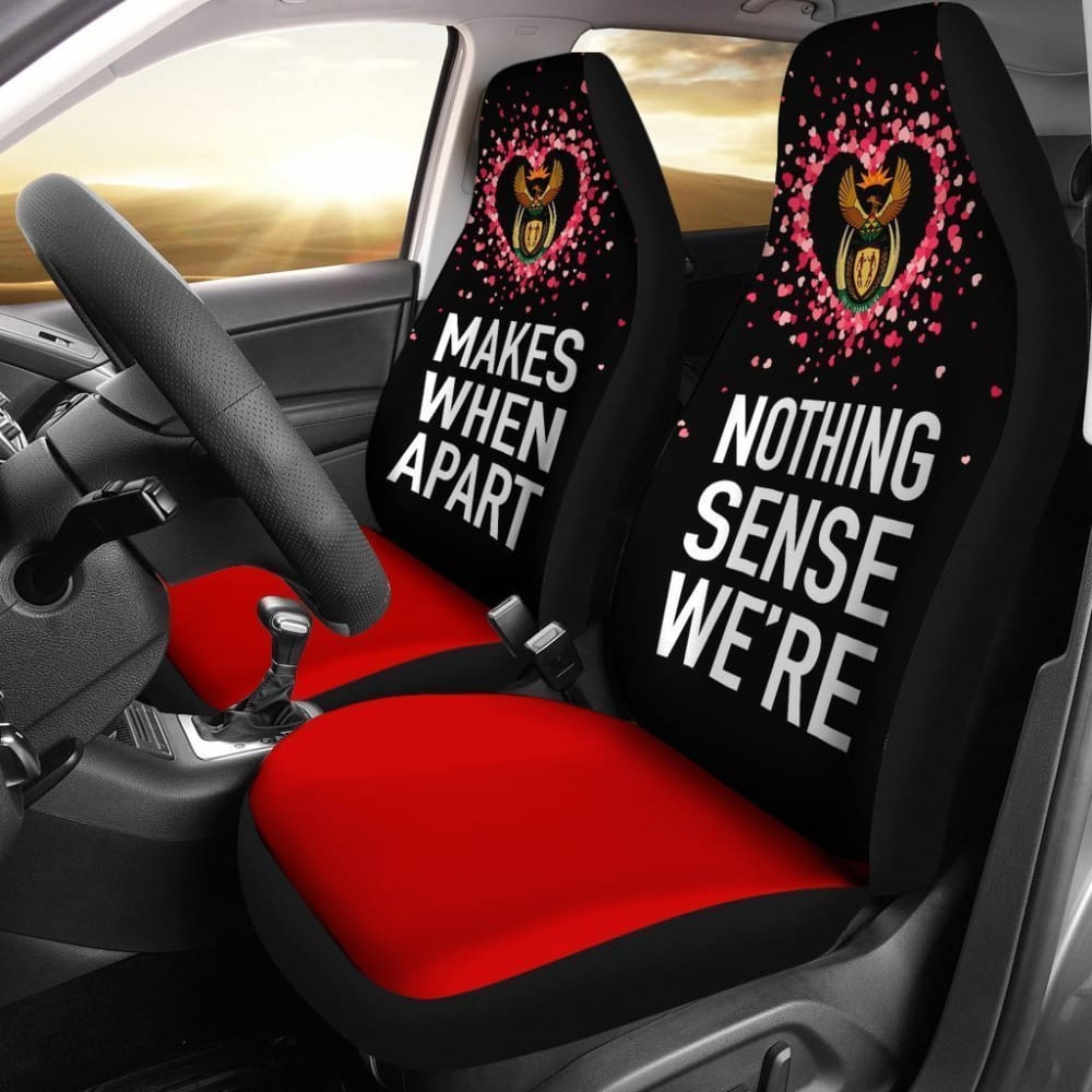 South Africa Car Seat Covers Couple Valentine Nothing Make Sense 093223 - YourCarButBetter