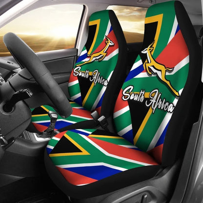 South Africa Springbok Car Seat Covers Flag Patch Up Version 093223 - YourCarButBetter