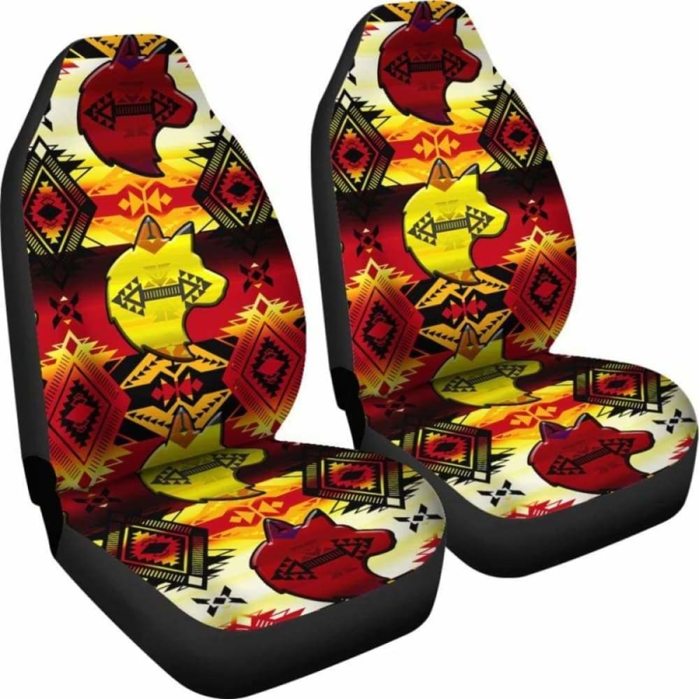 Sovereign Nation Fire Wolf Car Seat Covers 200904