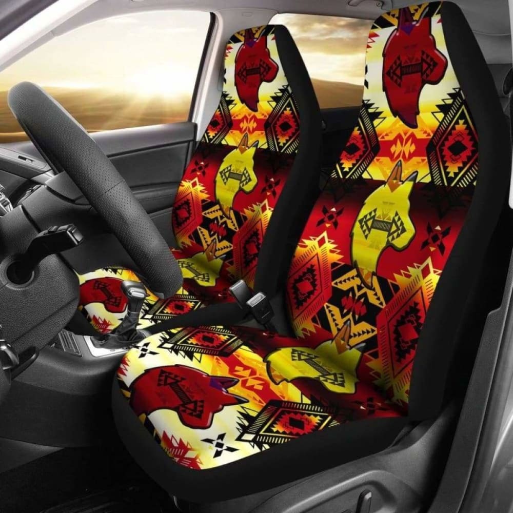 Sovereign Nation Fire Wolf Car Seat Covers 200904