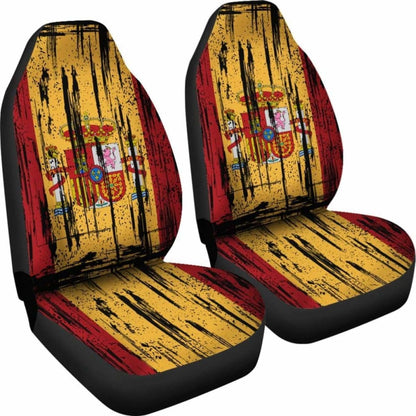 Spain Grunge Flag Car Seat Cover 1 232125 - YourCarButBetter
