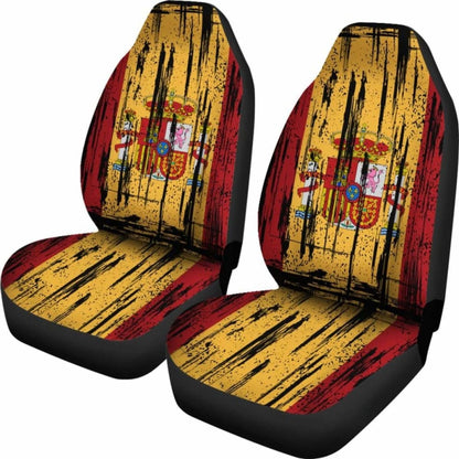 Spain Grunge Flag Car Seat Cover 1 232125 - YourCarButBetter