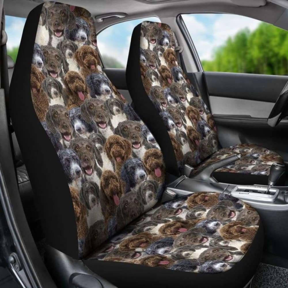Spanish Water Dog Full Face Car Seat Covers 090629 - YourCarButBetter
