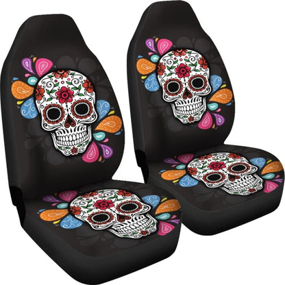 Splash Sugar Skull Car Seat Covers 101819 - YourCarButBetter