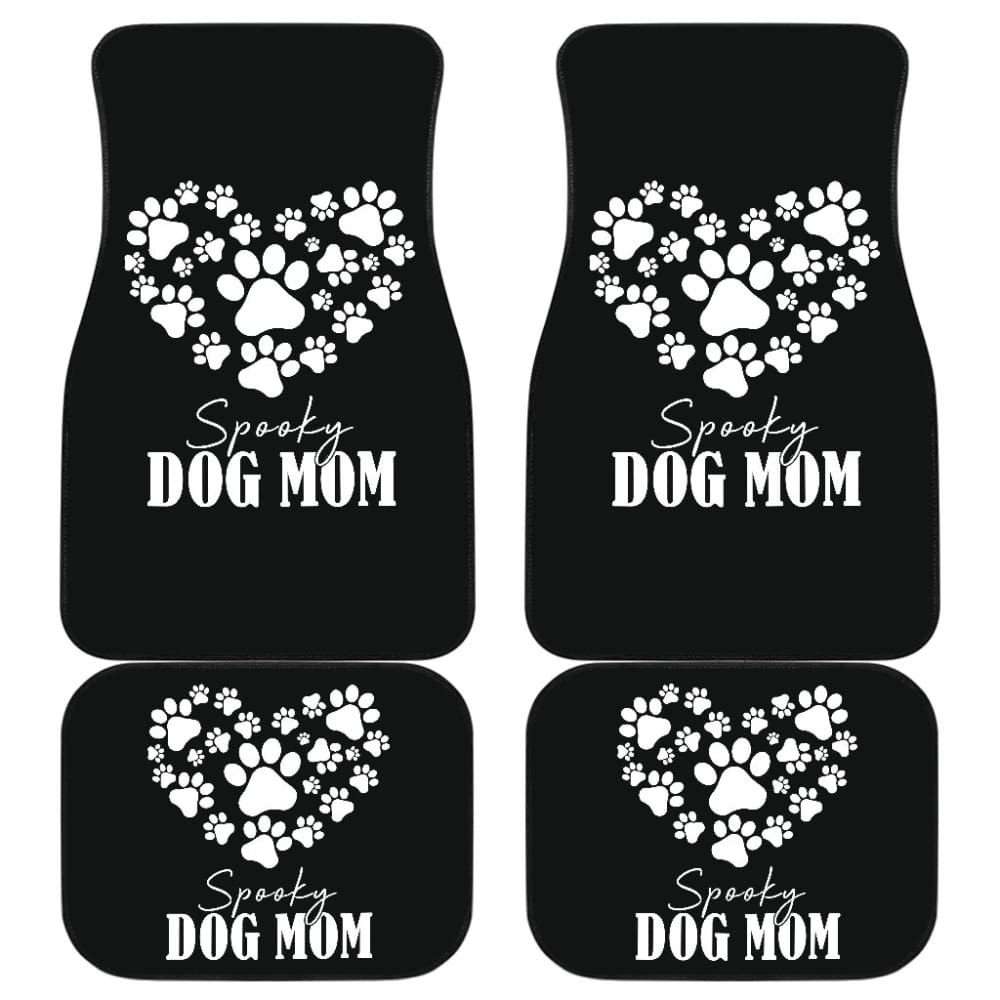 Spooky Dog Mom Halloween Paw Car Floor Mats 211110 - YourCarButBetter